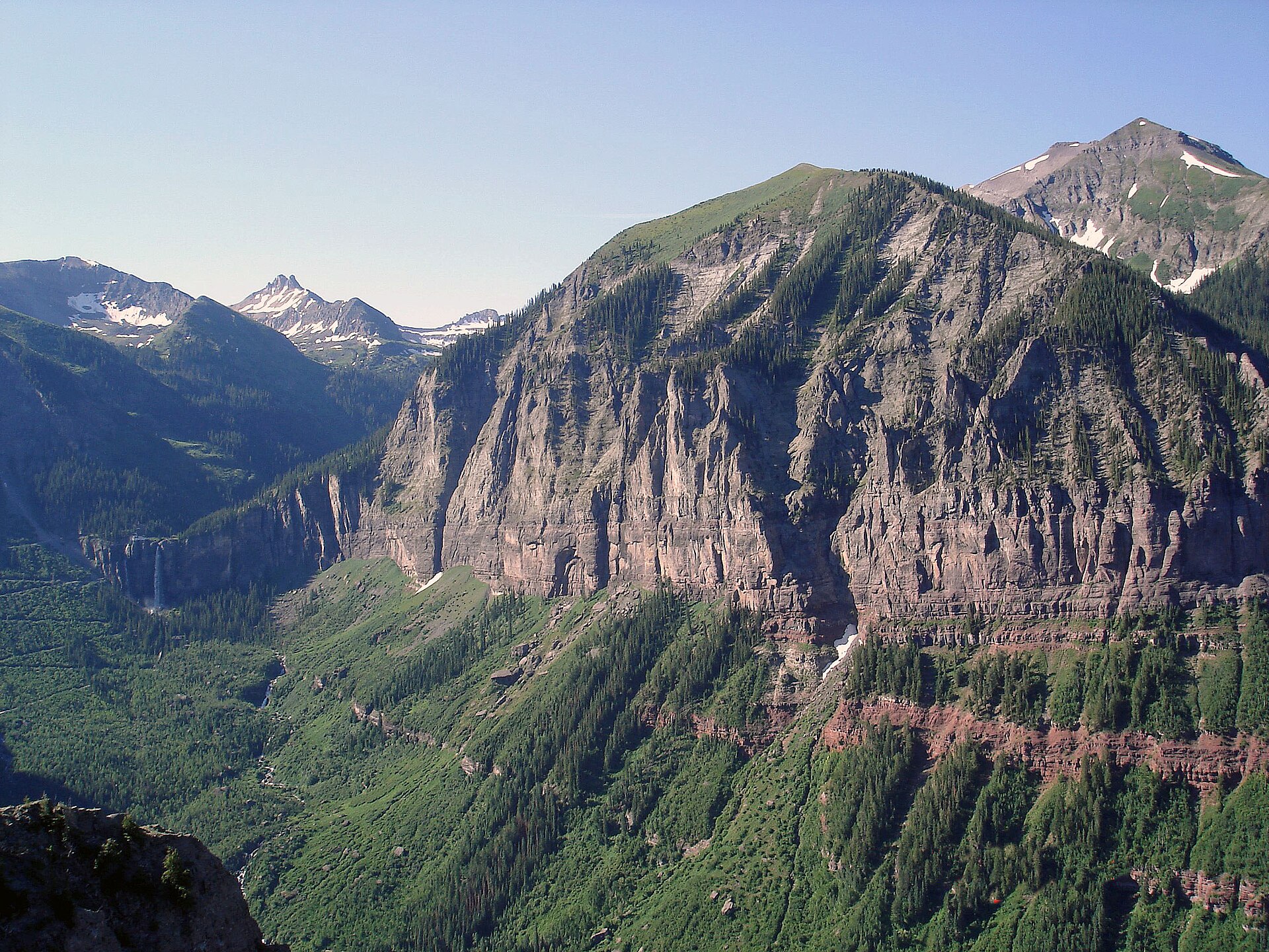 Telluride nestled in its box canyon